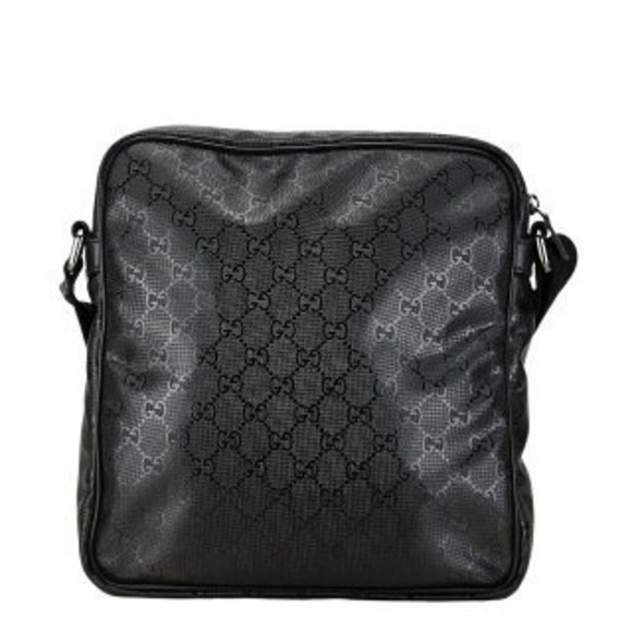 Gucci GG Implement Pochette Crossbody Shoulder Bag Black Leather - Picture 3 of 8